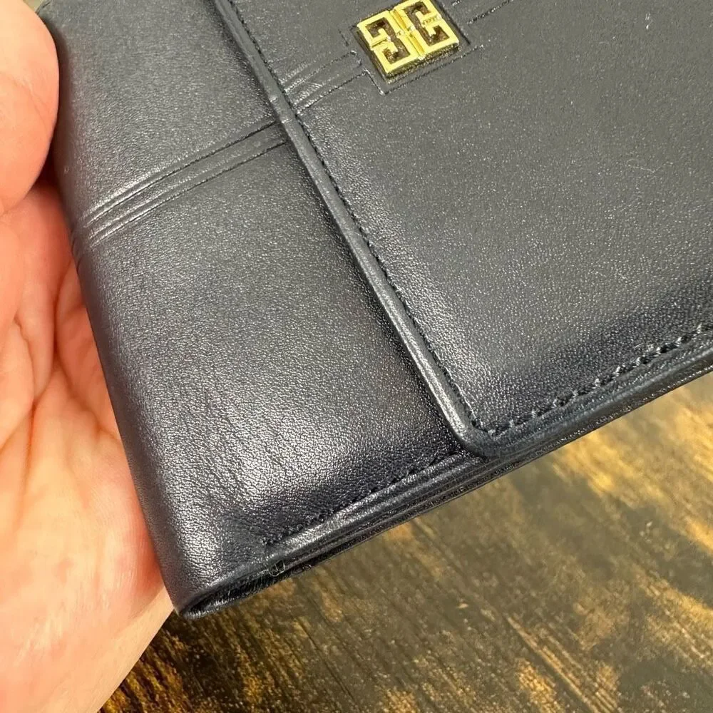 Givenchy 4G Logo Dark Navy Blue Vintage Wallet